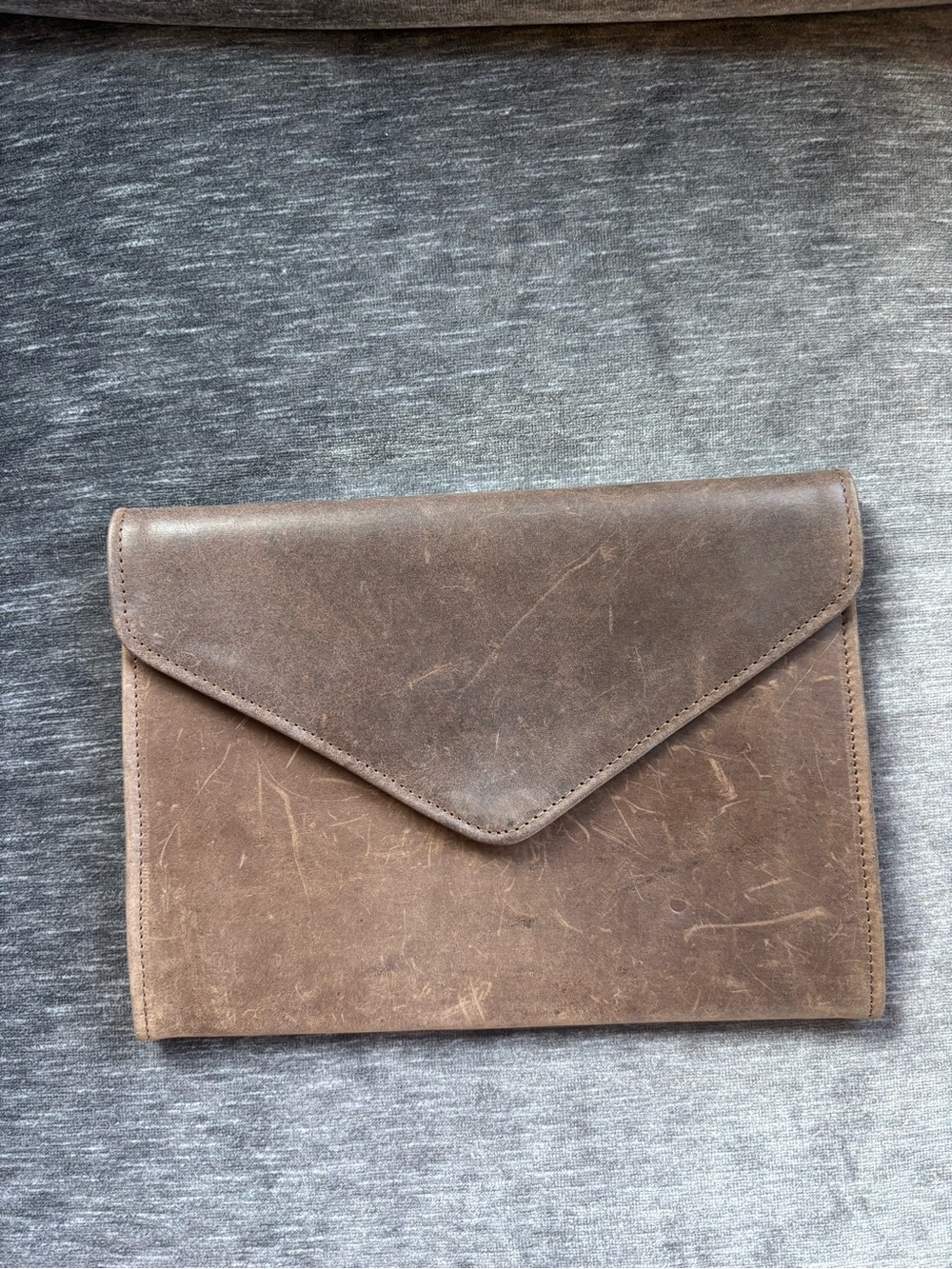 Fashionable Brown Leather Clutch